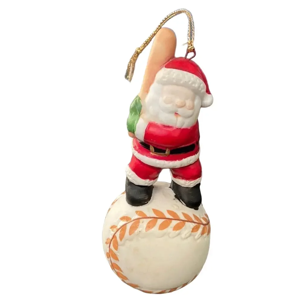 🍭6/$30 Santa Baseball Christmas Ornament